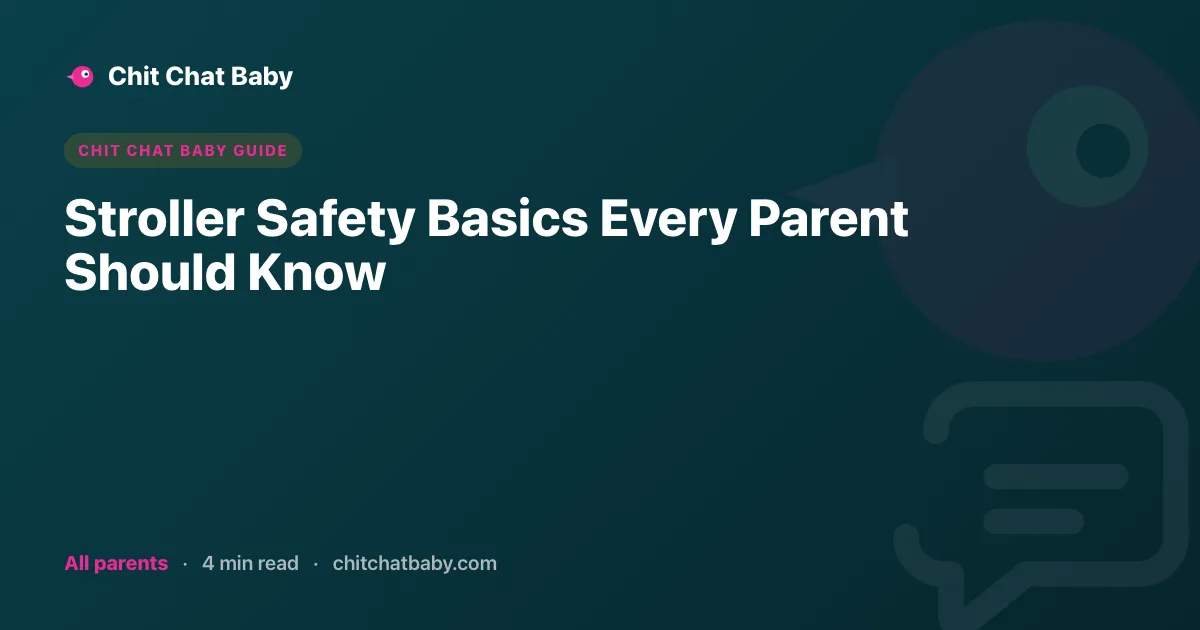 Stroller Safety Basics Every Parent Should Know